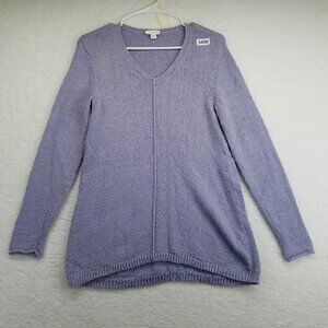 Pure J Jill Womens Tunic Sweater Size XS Lavender‎ Purple V Neck Long Sleeves